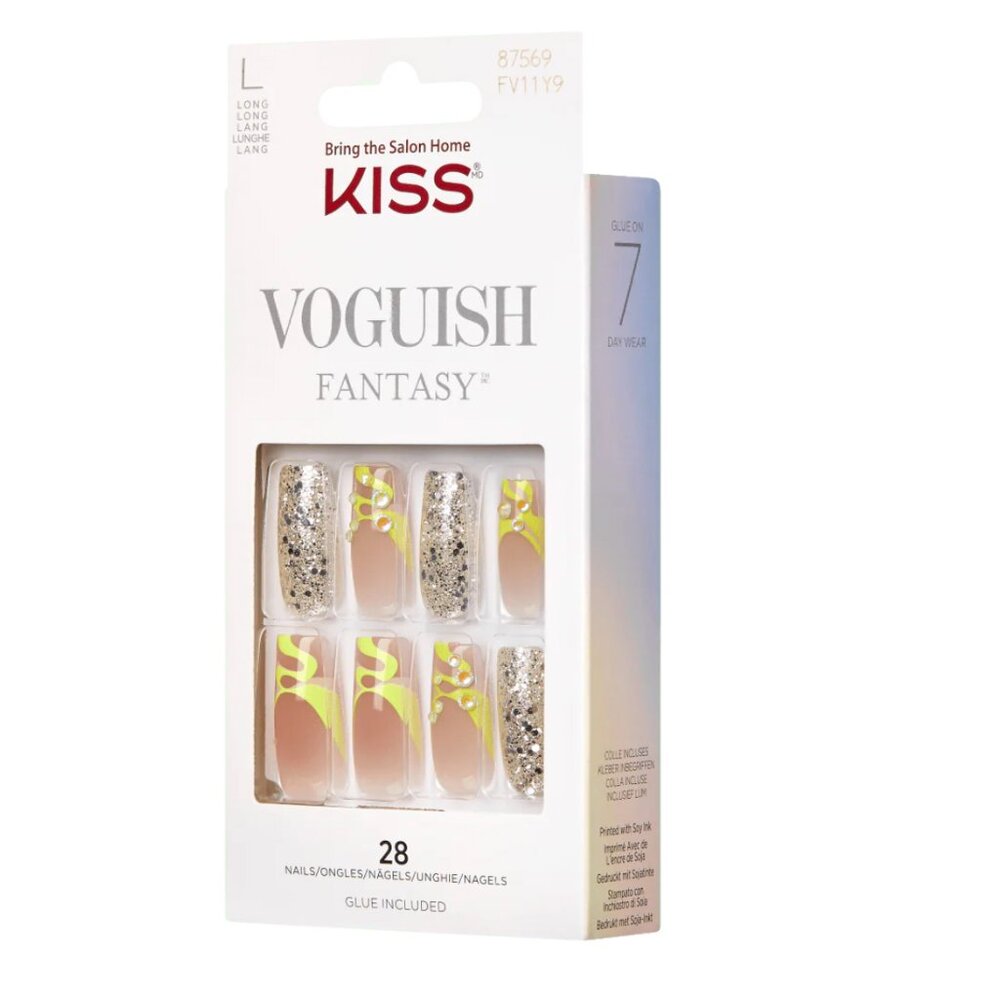 KISS Voguish Fantasy Long Length Nails - Music Festival / Glow-in-the-Dark - Picture 7 of 7